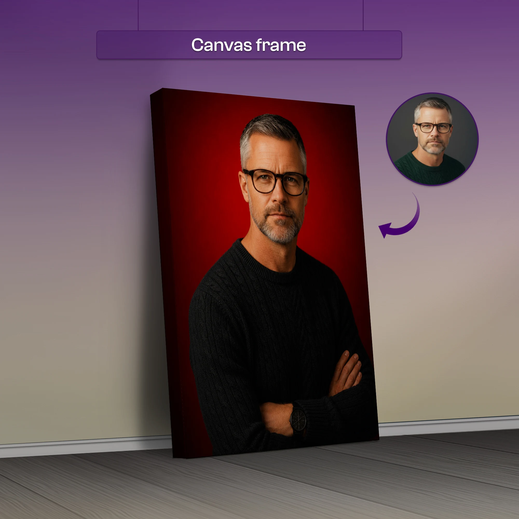 Luxury Red Studio Ai Portrait art - Image 4