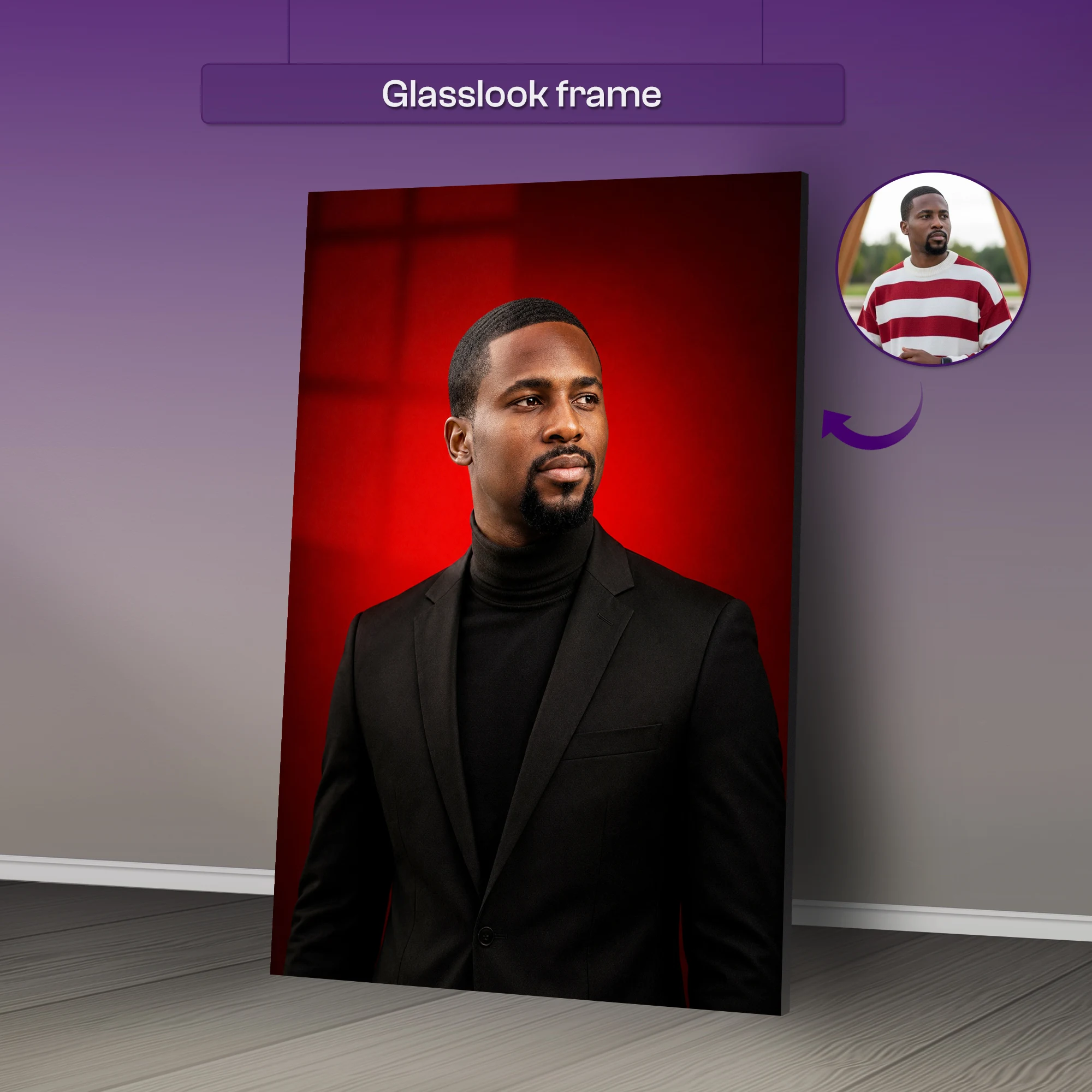 Luxury Red Studio Ai Portrait art - Image 3
