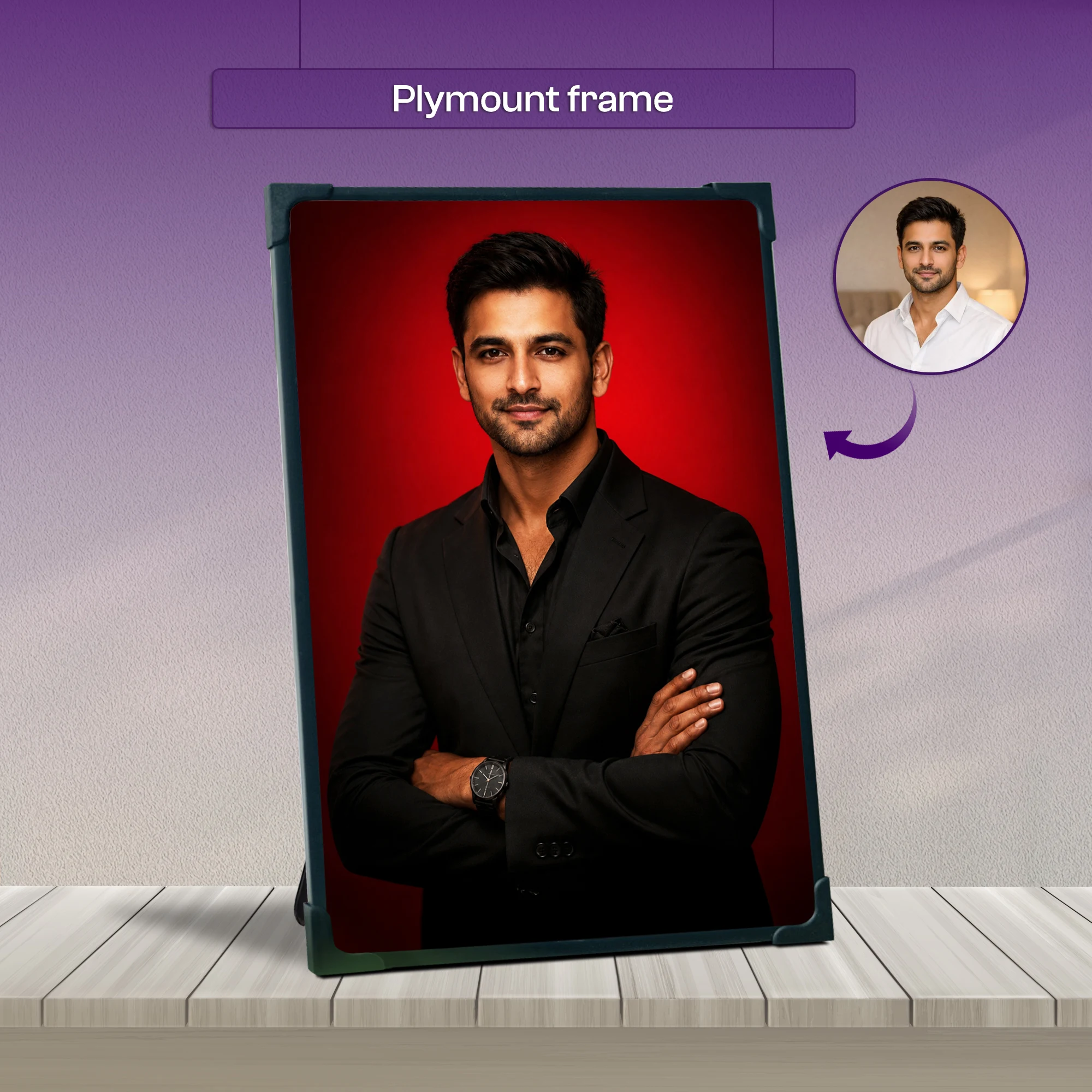 Luxury Red Studio Ai Portrait art - Image 2