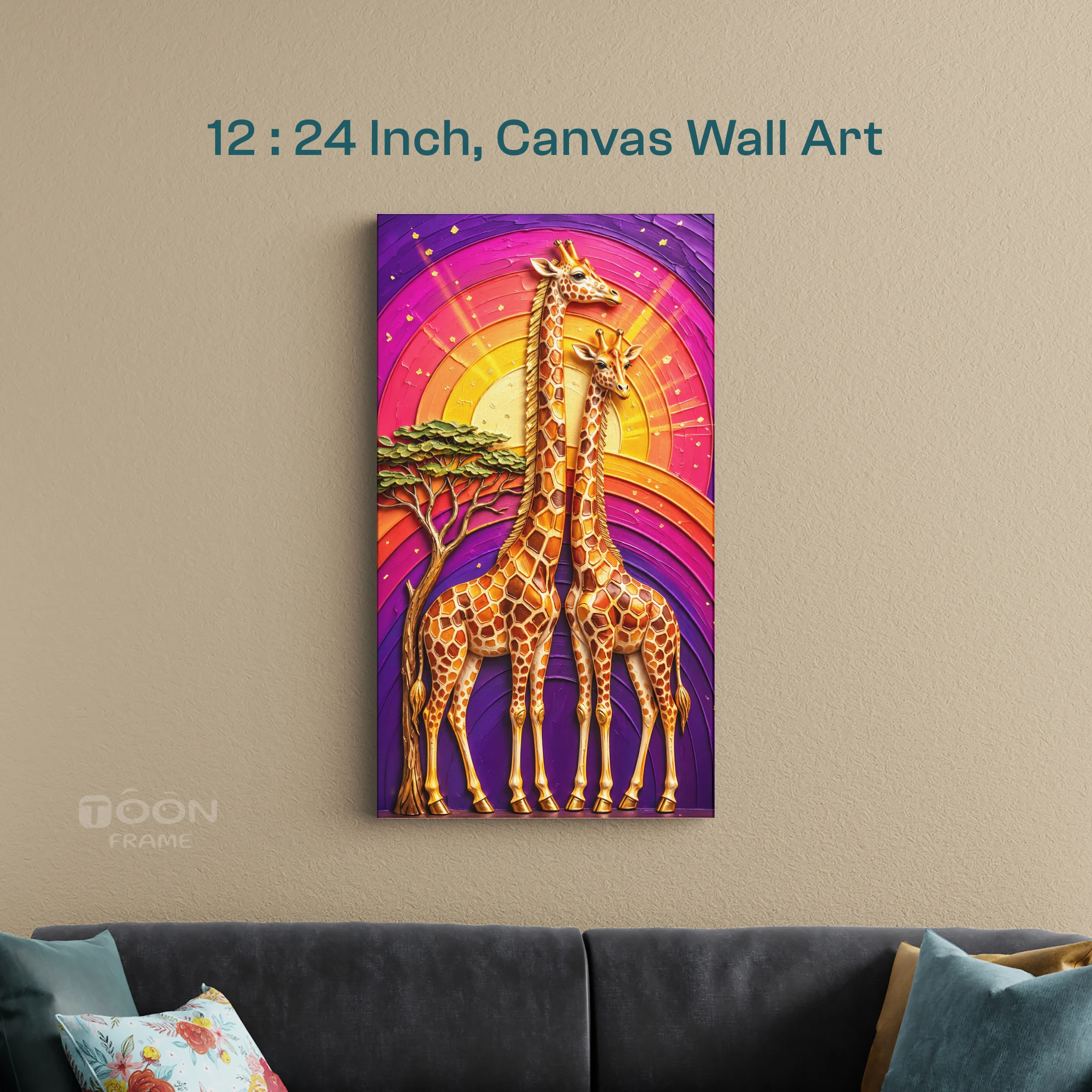 Giraffe Canvas Wall Art
