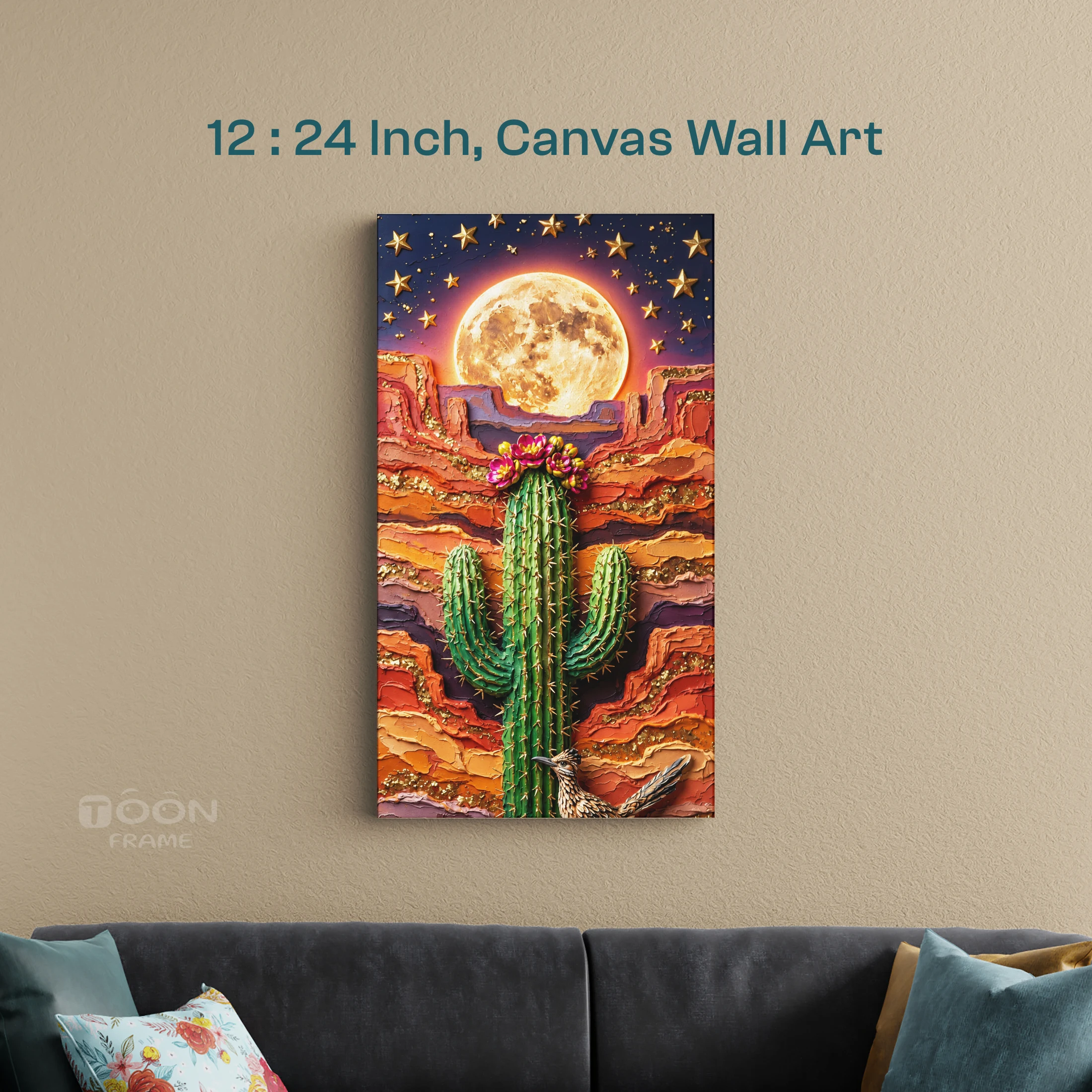 Desert Cactus Canvas Wall Art