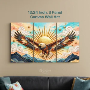 Golden Eagle 3-Piece Canvas Wall Art