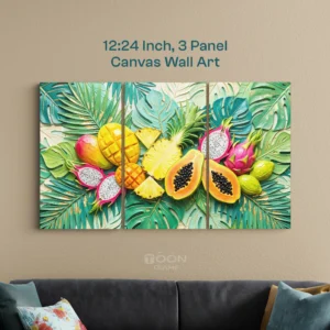 Tropical Fruit 3-Piece Canvas Wall Art