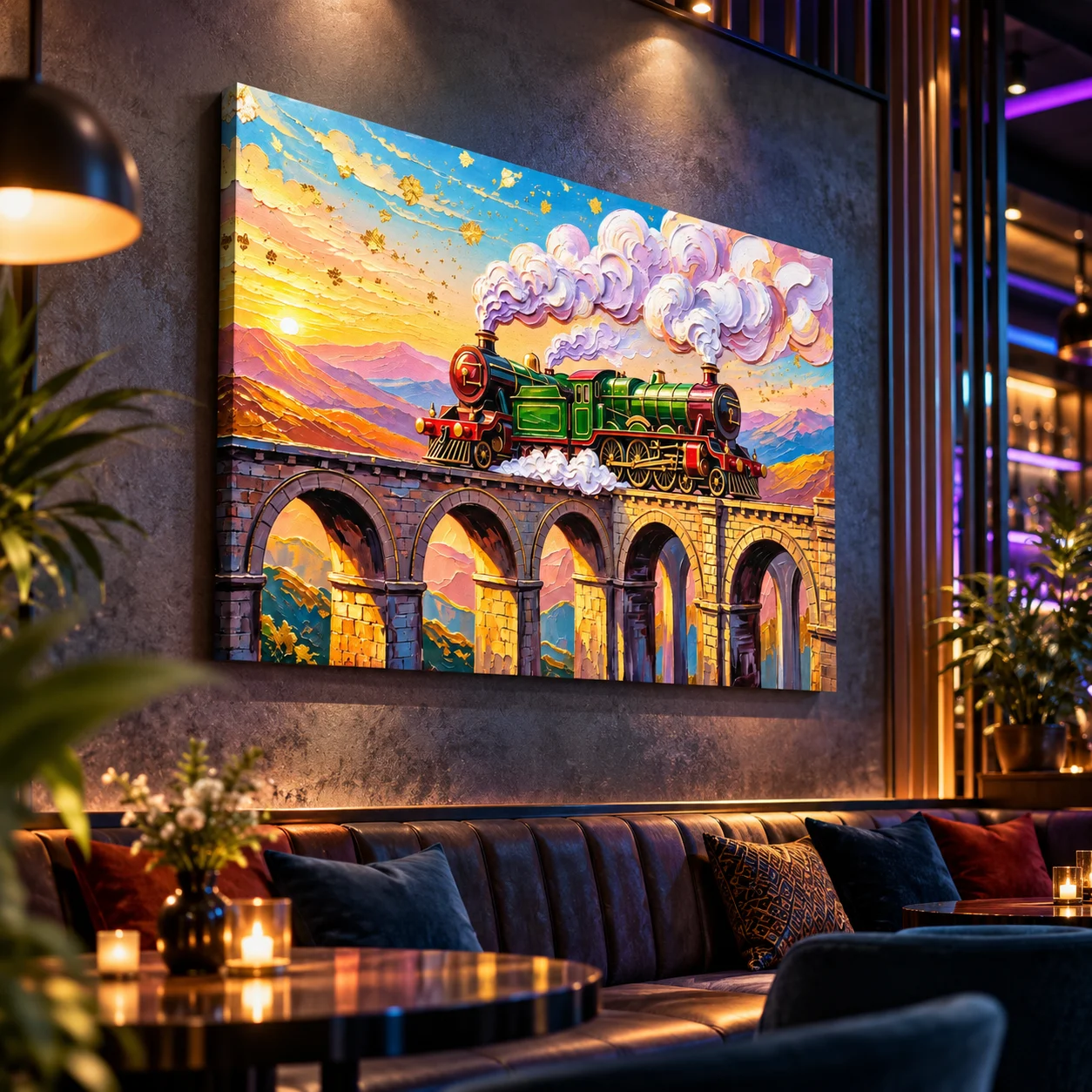 Vintage Steam Train Canvas Wall Art - Image 2