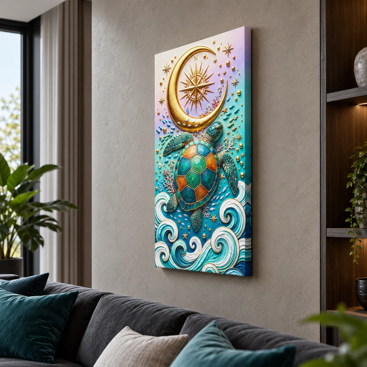Sea Turtle Canvas Wall Art - Image 2