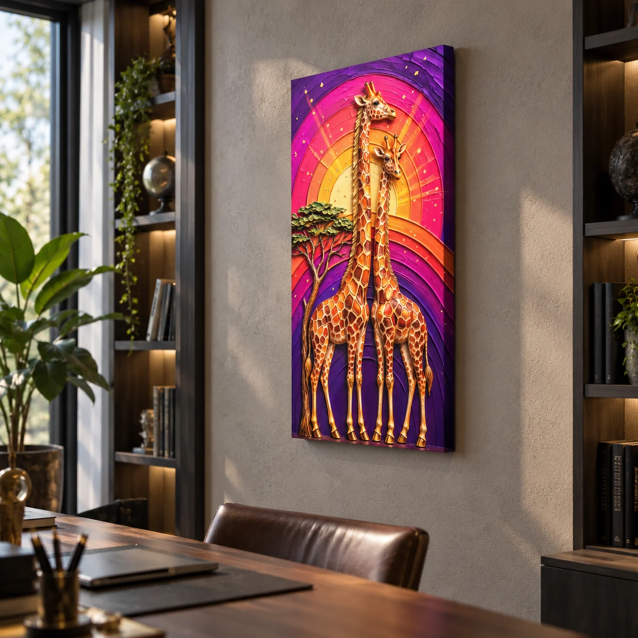 Giraffe Canvas Wall Art - Image 2