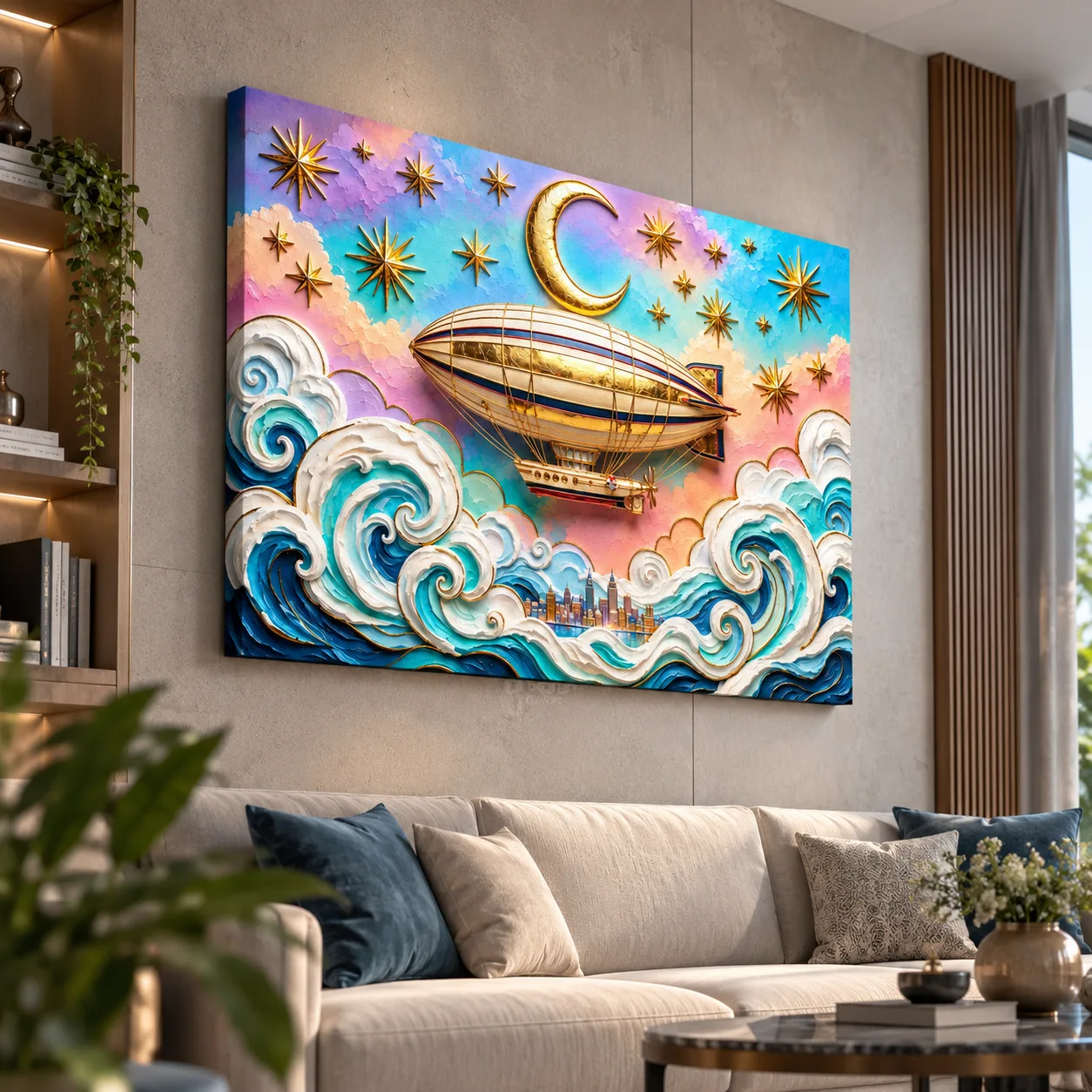 Dreamy Sky and Ocean Wall Canvas Art - Image 2